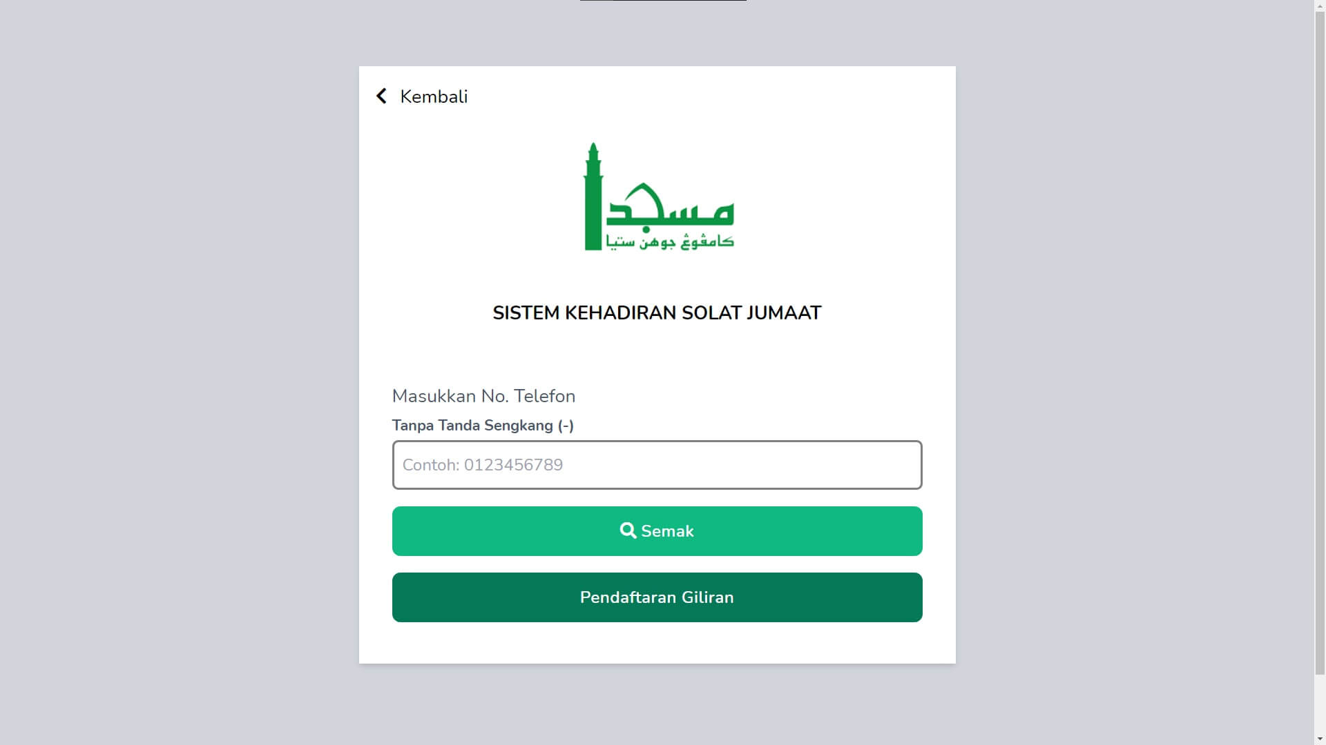 Daftar Jumaat project image
