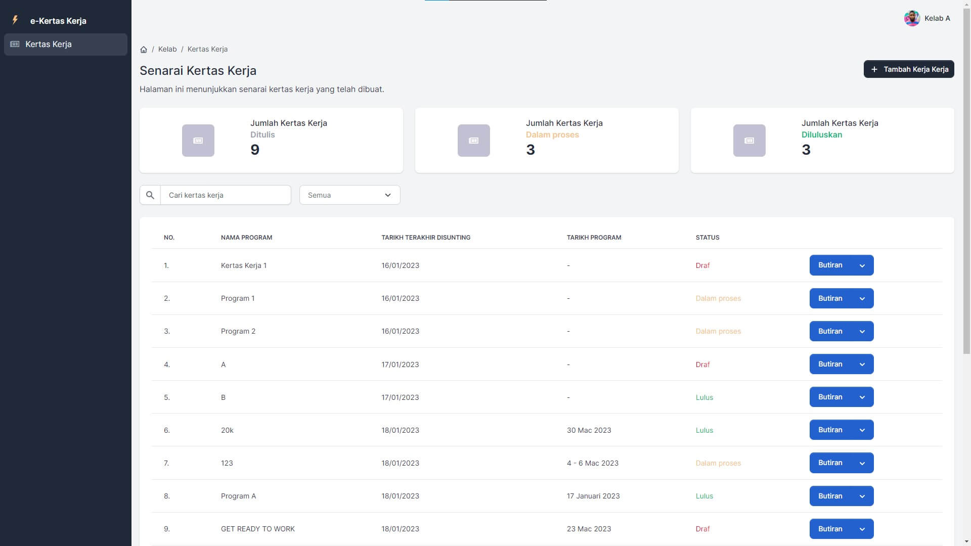E-Kertas Kerja project image