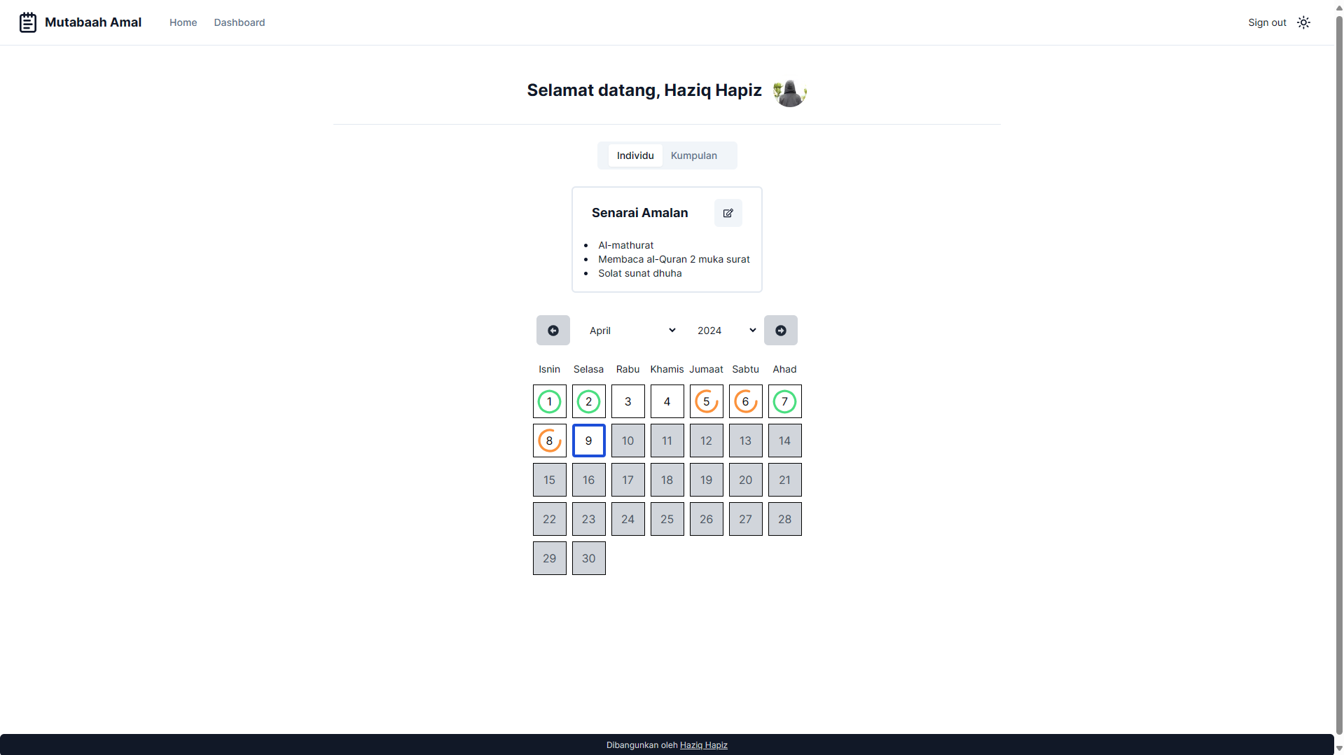 Mutabaah Amal project image